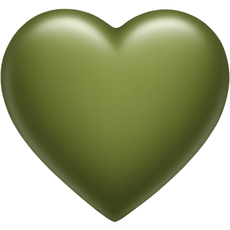 Olive green heart  emoji