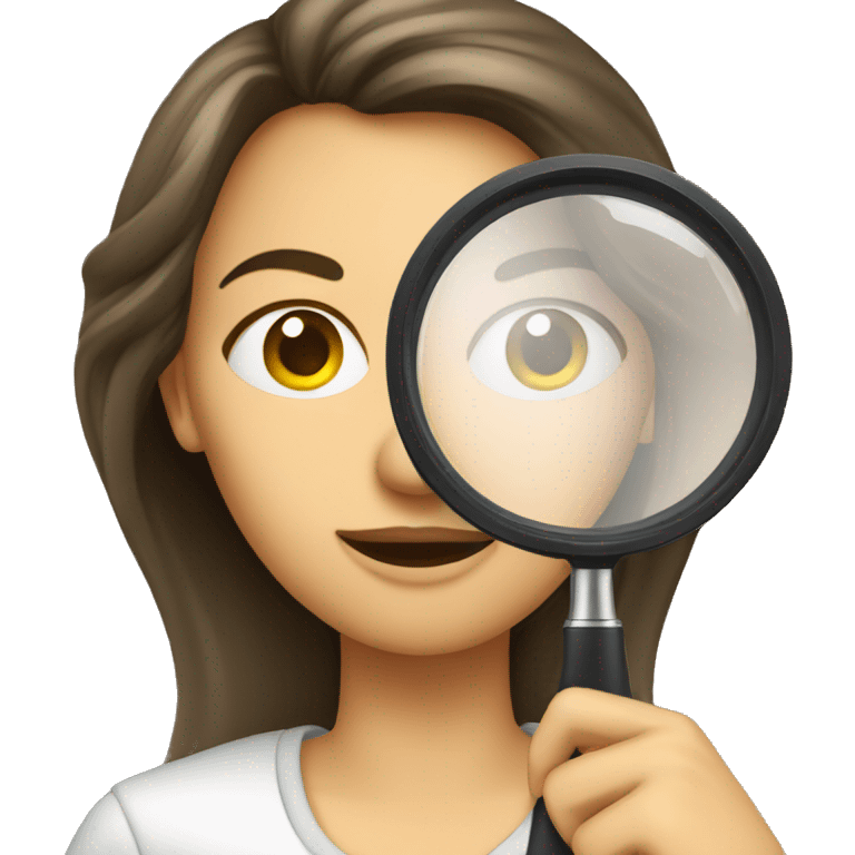 Woman with magnifying glass emoji