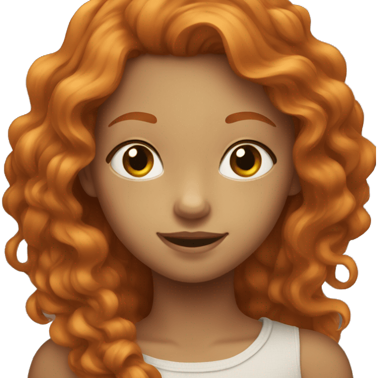 Beautiful ginger girl  emoji