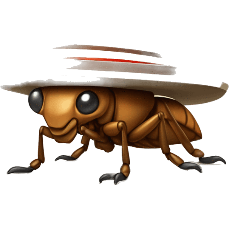 cucaracha con gorra de mexicano emoji