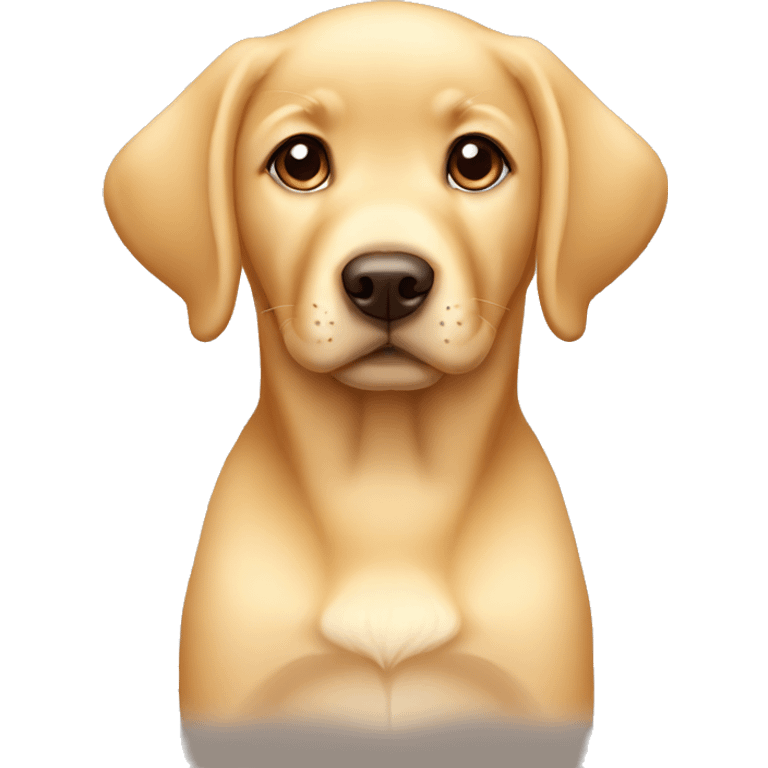 Golden Labrador puppy dog eyes emoji