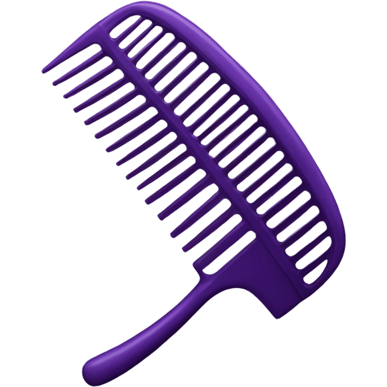 Purple comb with handle emoji