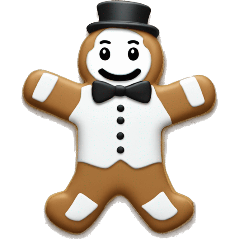 The monopoly man as a gingerbread cookie  emoji