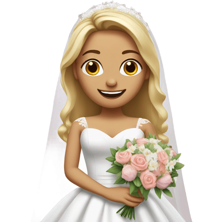 Birthday bride with blonde hair emoji