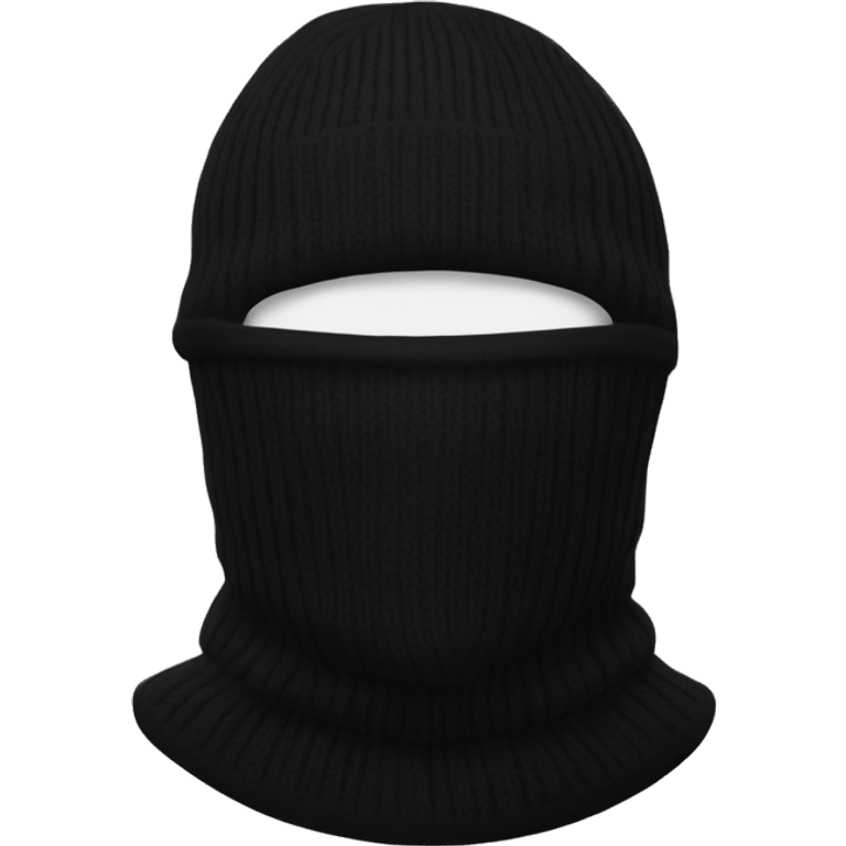 half Black wool Balaclava emoji