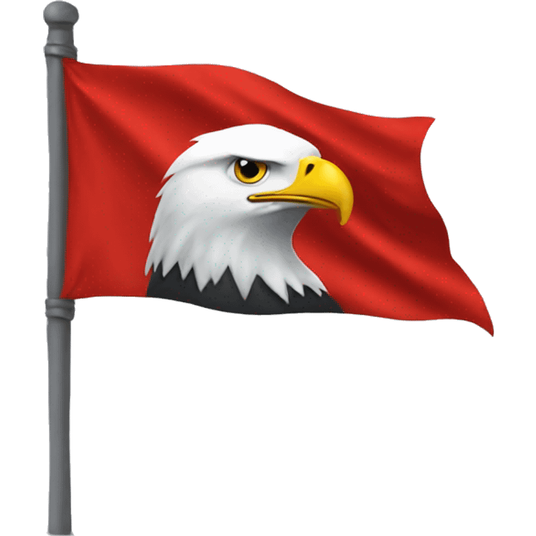 Red flag with an eagle on it  emoji