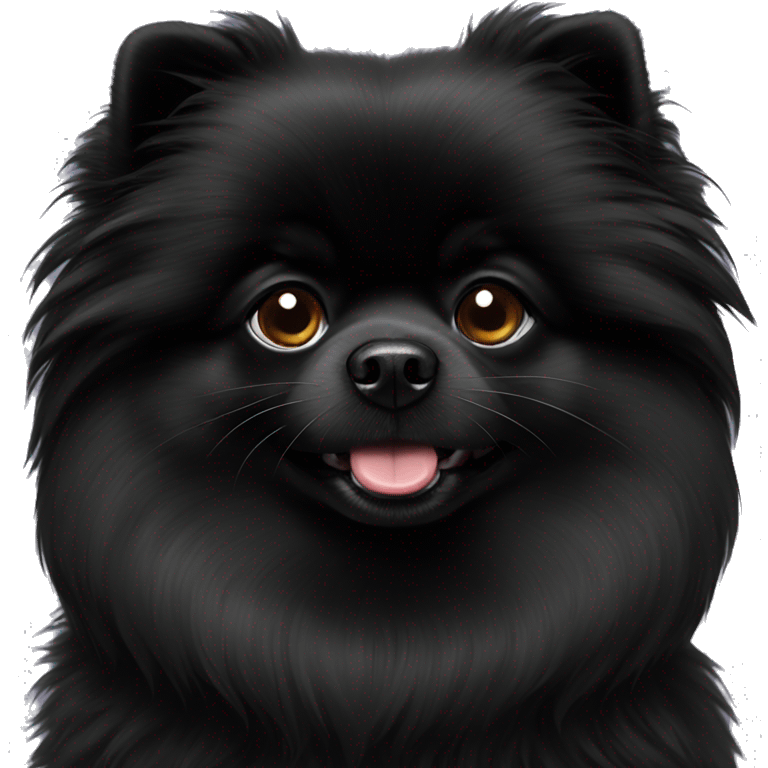 Solid black Pomeranian emoji