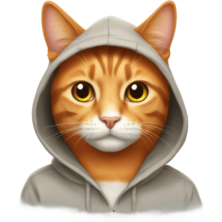 Orange cat in hoodie emoji