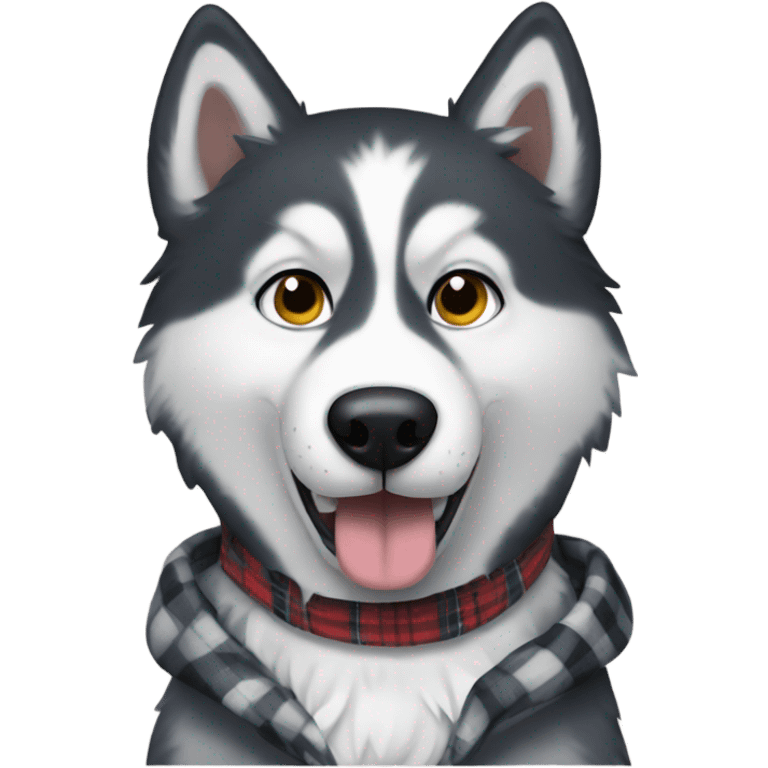 Husky in flannel  emoji