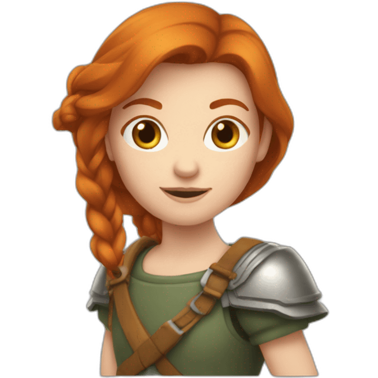 Fille rousse fait du tir a l'arc emoji