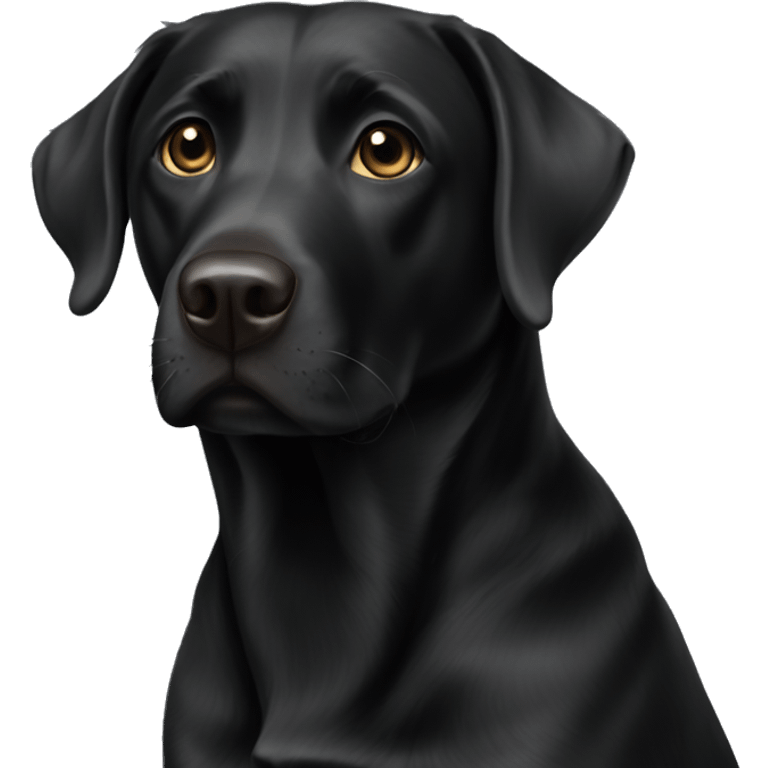 Realistic Black Labrador mix emoji