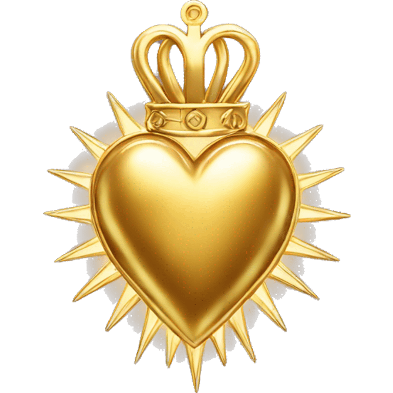 gold sacred heart with halo emoji