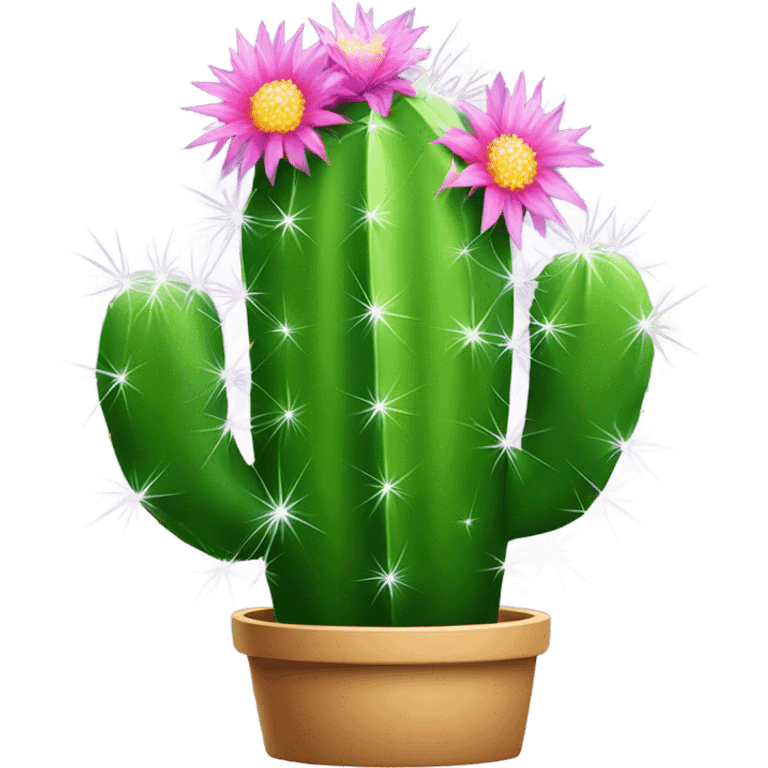 Sparkling cactus emoji