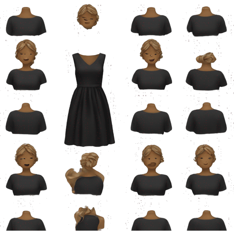 black dress buy emoji