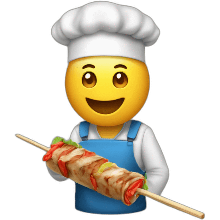 Un turc qui mange un kebab emoji