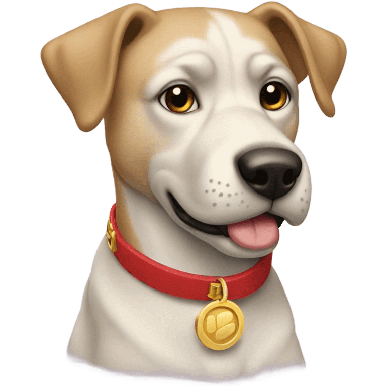 Perro con collar de oro emoji