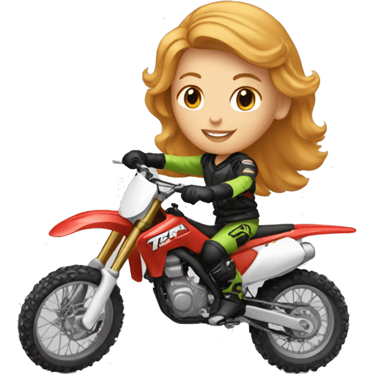 Strawberry blonde motocross women emoji