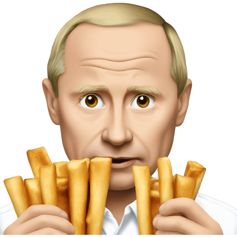 Putin eating a poutine emoji