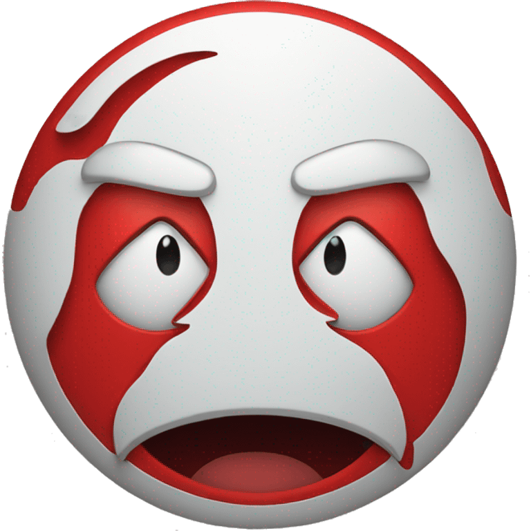 red circular angry face emoji