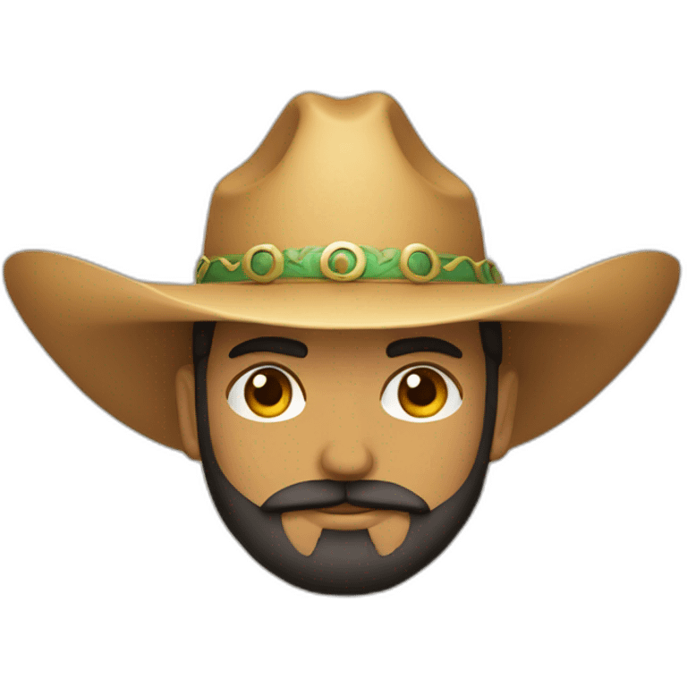 persona de barba con sombrero vueltiao emoji