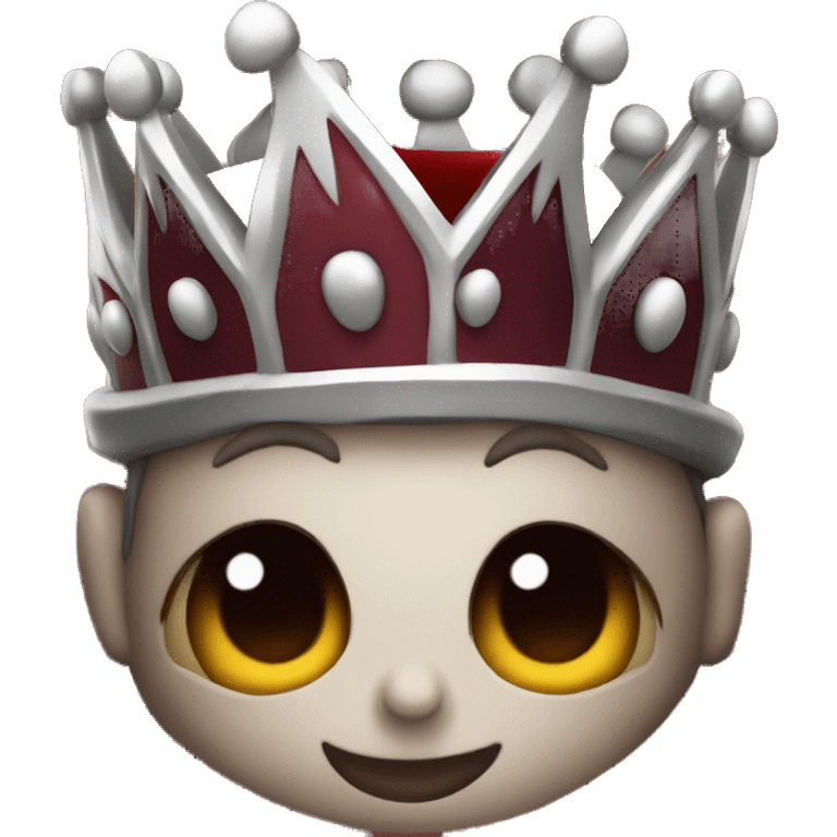 Dark red crown emoji