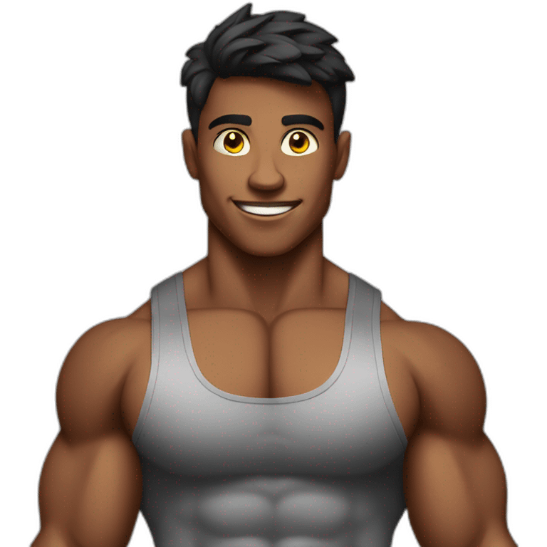 Teenager bodybuilder emoji