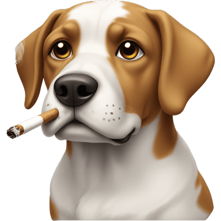 smoking dog emoji