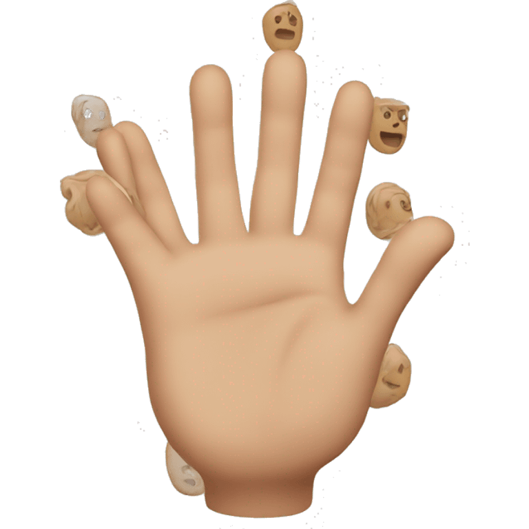 a hand emoji