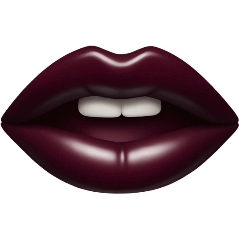 Burgundy lipstick  emoji