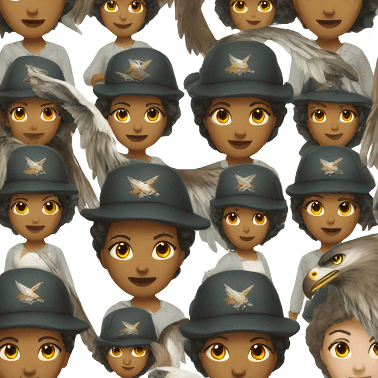 Woman with Eagles hat emoji