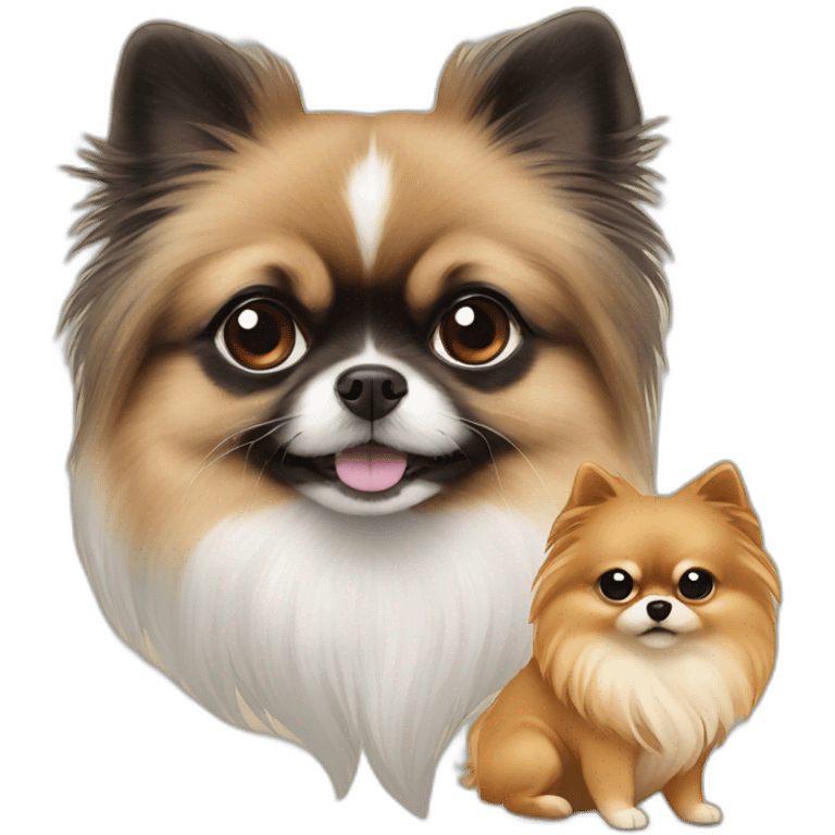 Pekinese and Pomeranian emoji