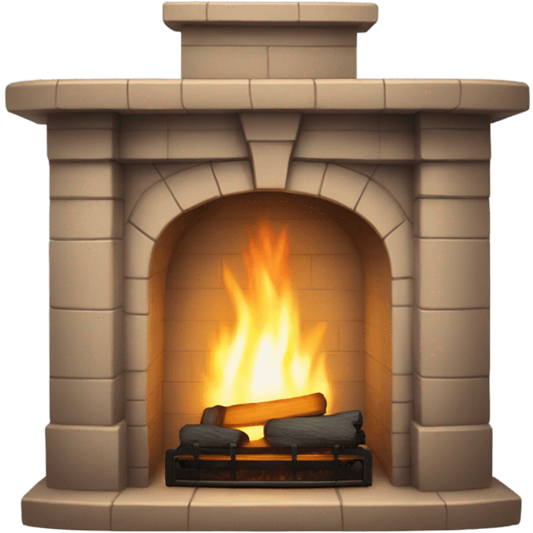 Realistic fireplace  emoji