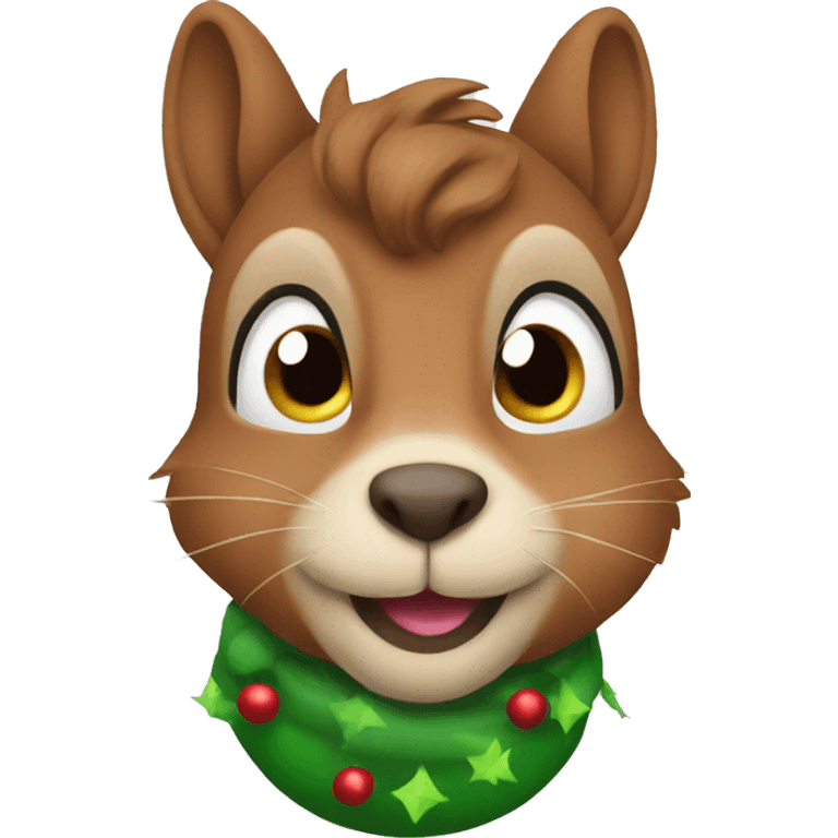 Squirrel Christmas emoji