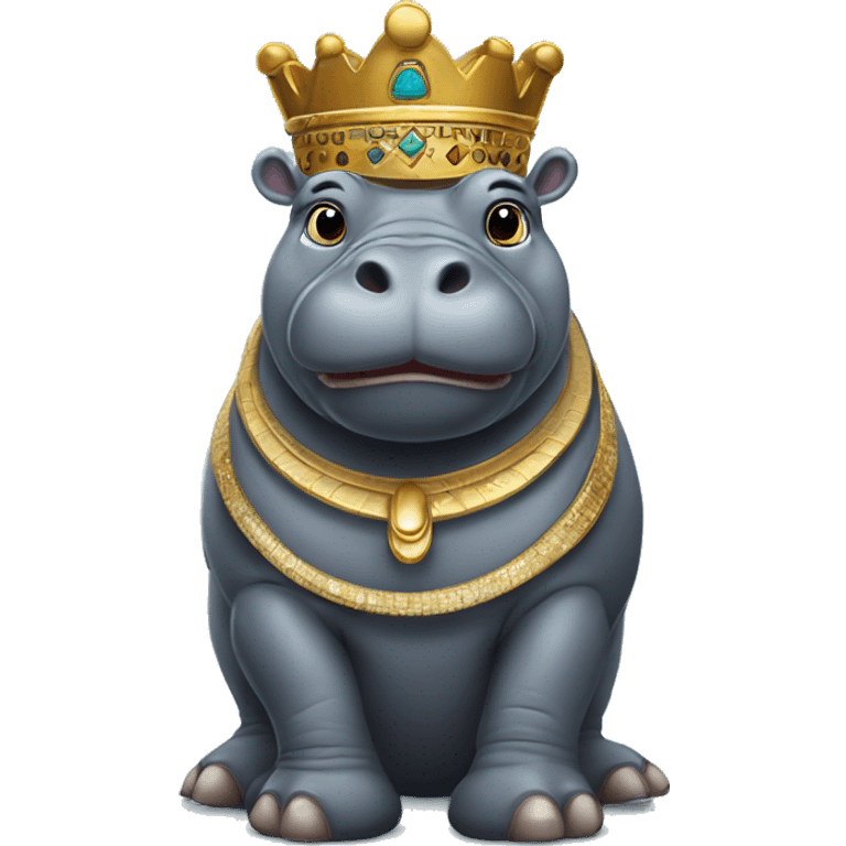 hippopotamus WITH king tut emoji