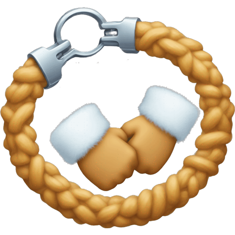 Fuzzy handcuffs emoji