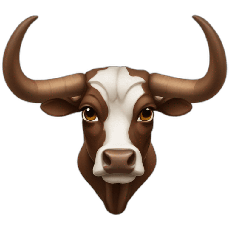 BRINDLE  BULL LONGHORNS FLAT HORNS emoji