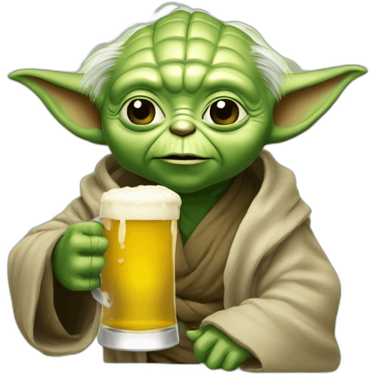 yoda qui boit une bierre emoji