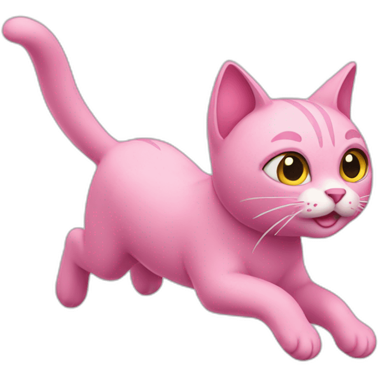 flying pink cat emoji