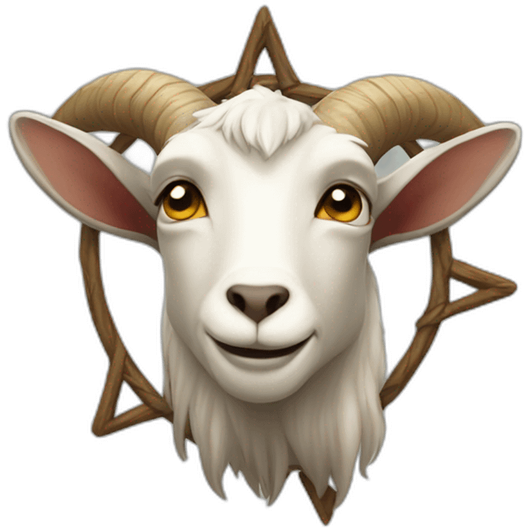 back goat with pentagram emoji