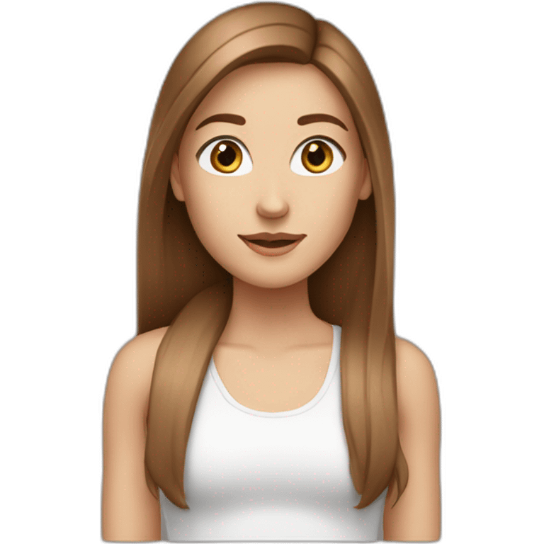 white-girl-with-long-straight-brown-hair-wearing-crop-top emoji