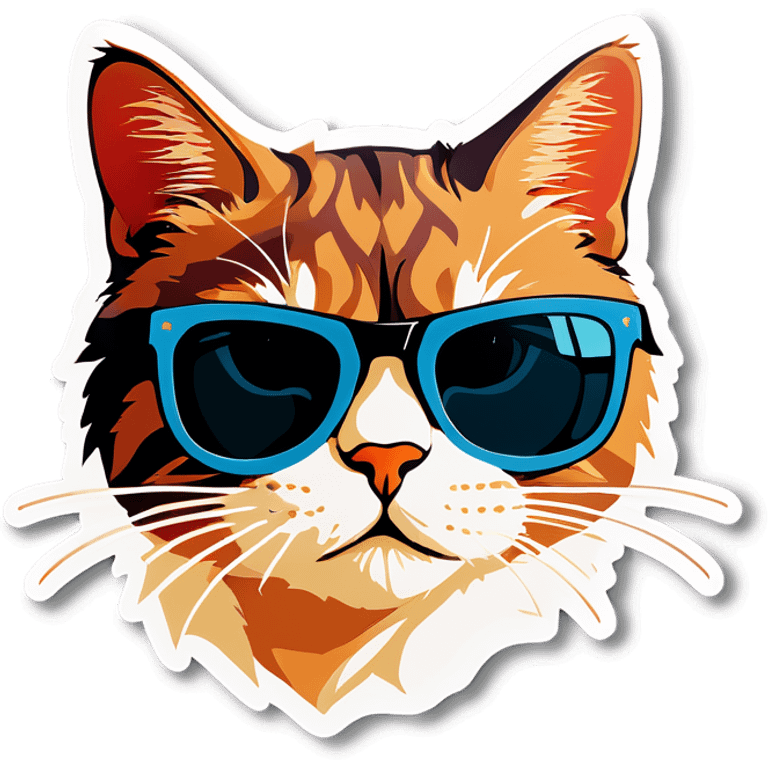 Cat with sunglasses emoji