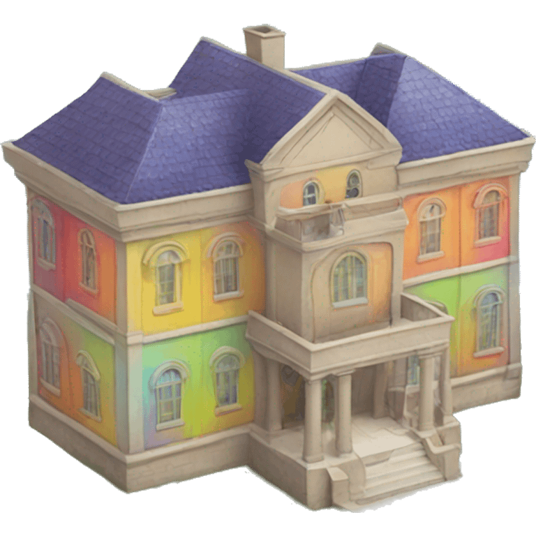 Rainbow mansion emoji