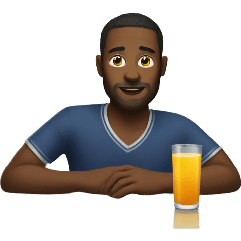 Men Drinks Juice in port  emoji