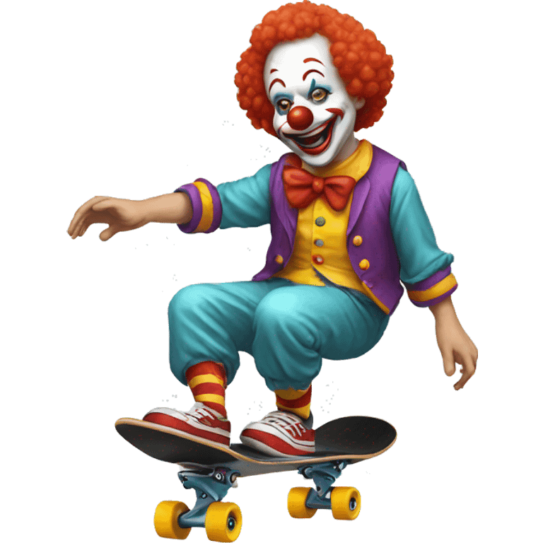 clown skateboard emoji