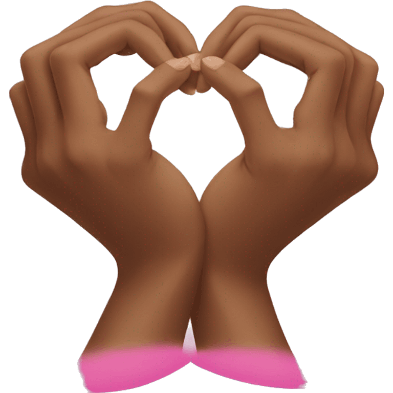 Woman making a heart with her hands  emoji