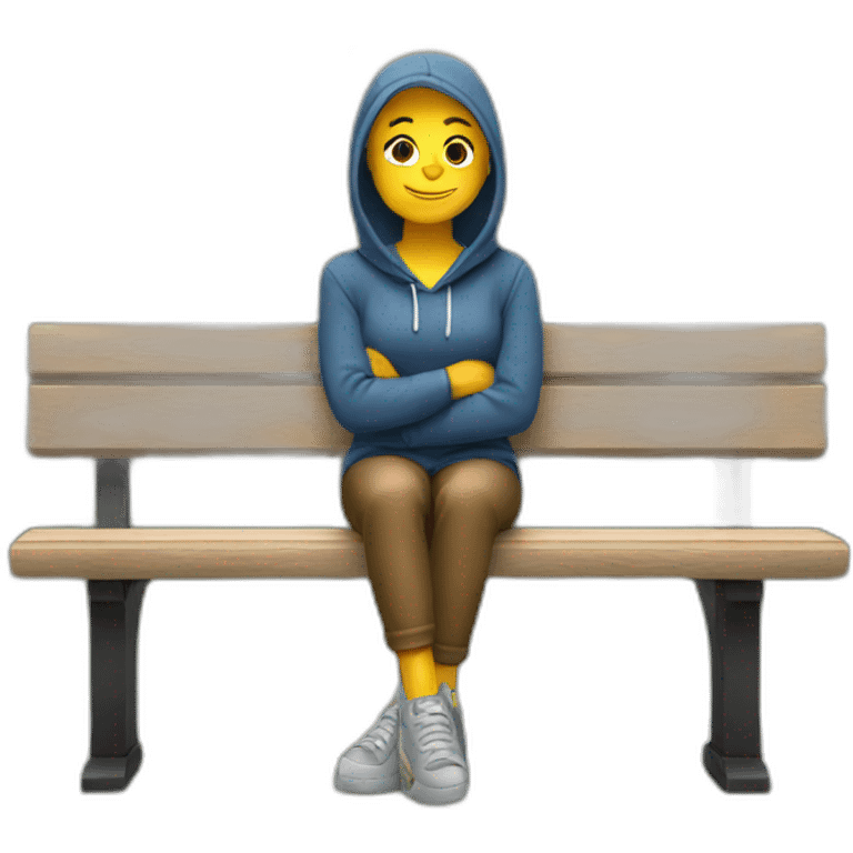  sitting on a bench emoji