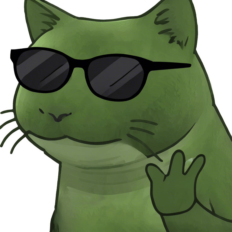 Cat with sunglasses emoji