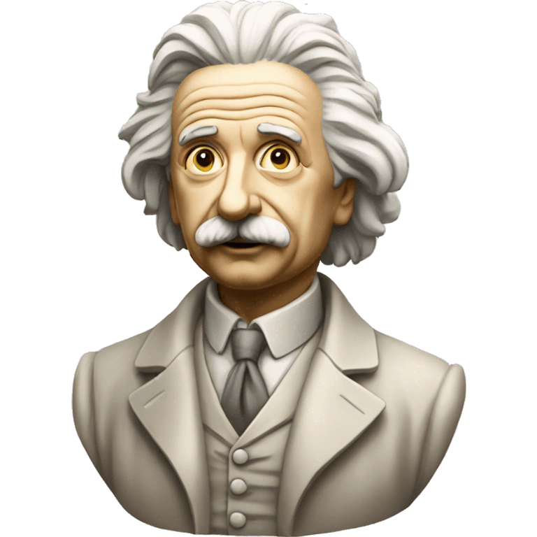 philosopher statue with face of albert einstein emoji