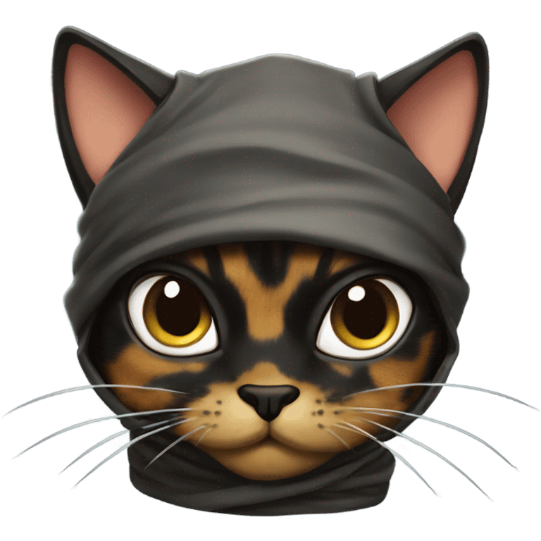 tortie cat as a ninja emoji