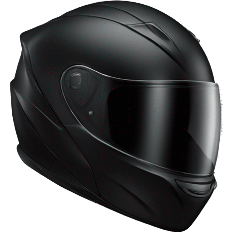 All Black motorcycle helmet profile scorpion emoji